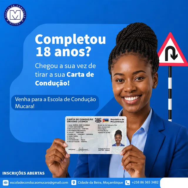 Escola de Condução Mucara — Campanha de inscrições