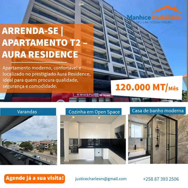 Manhiça Imobiliário — Anúncio de arrendamento — T2