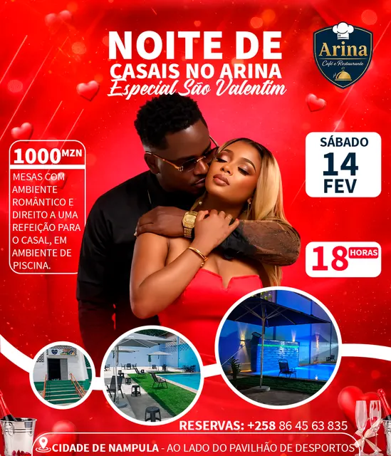 Arina — Evento — noite de São Valentim